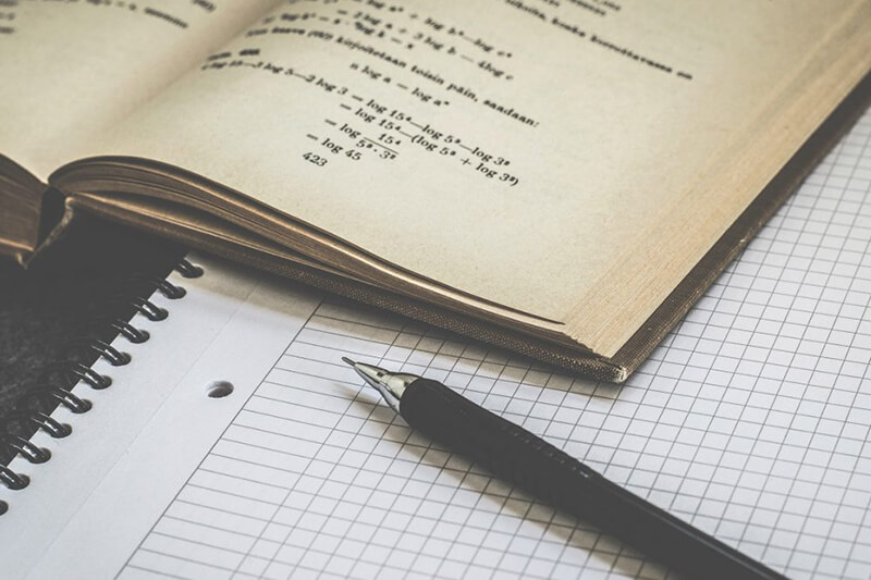 Maths Book, Notebook and Pen