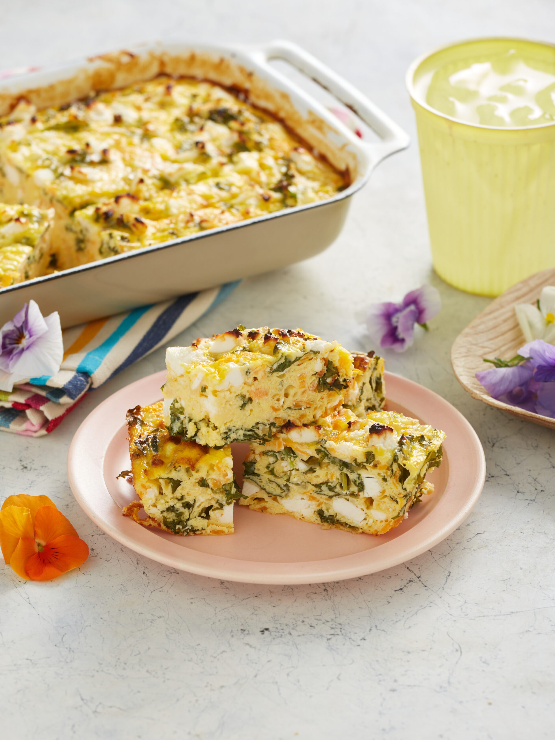Spinach Carrot & Feta Frittata